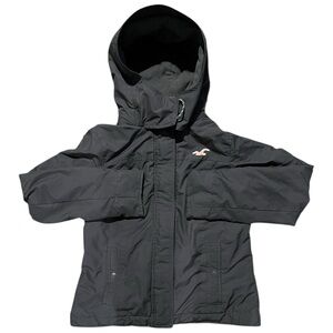 Hollister Women’s California All-Weather Jacket Size Medium Charcoal Gray & Pink